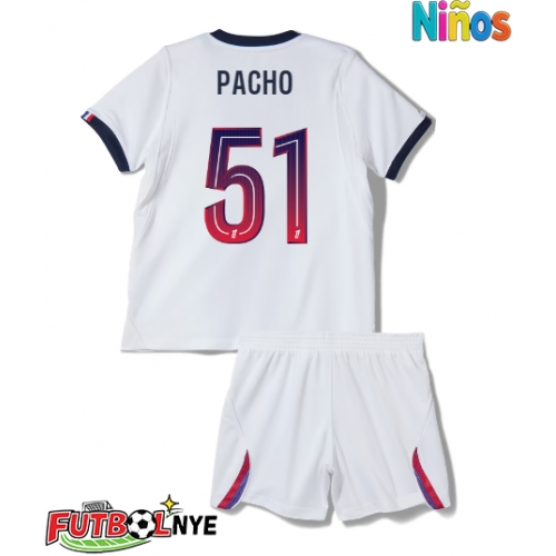 Camiseta Paris Saint-Germain Willian Pacho #51 Visitante Equipación para niños 2026-27 manga corta (+ pantalones cortos)